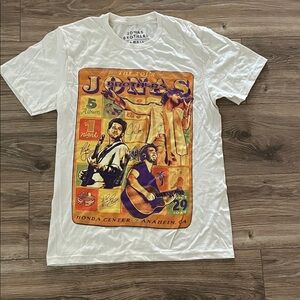 Jonas Brothers White Graphic T-Shirt